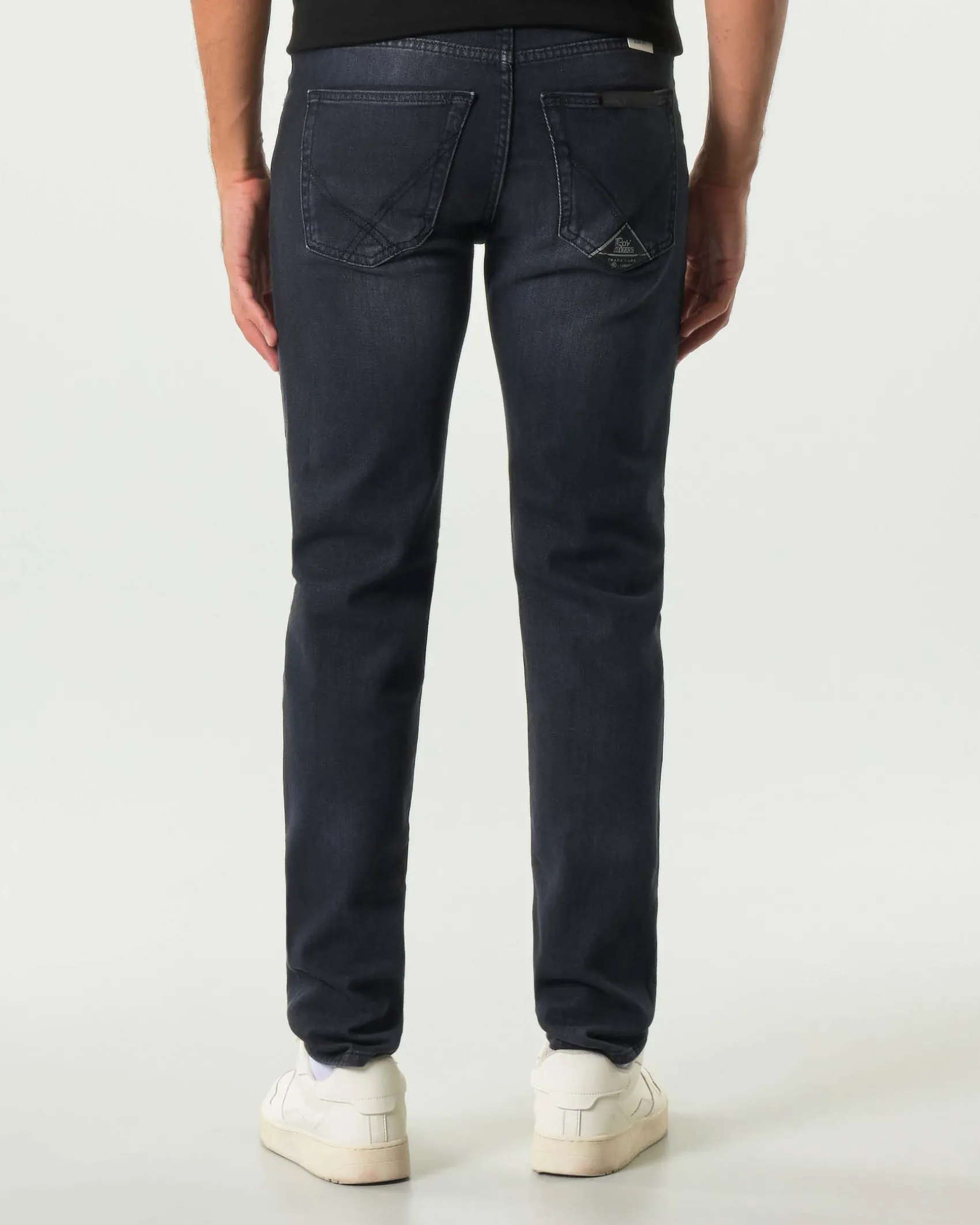 Jeans 517 Roy Roger's slim-fit in cotone stretch lavaggio Blackwood nero stone washed