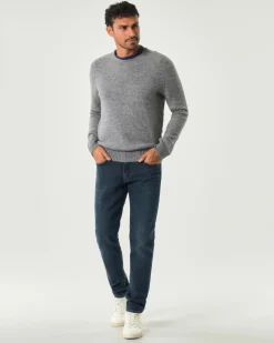 Jeans 517 Roy Roger's slim-fit in cotone stretch lavaggio Foxrun blublack con leggere baffature