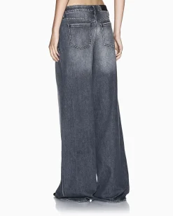 Jeans Armani Exchange dark wash in cotone con etichetta in pelle bovina