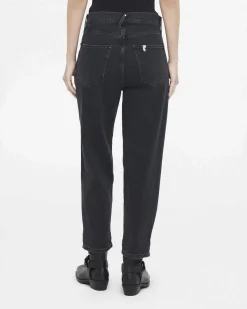 Jeans boyfriend Liu Jo Jeans nero in cotone con tasca in rilievo
