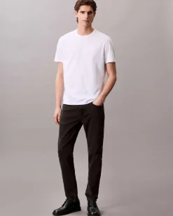 Jeans Calvin Klein Jeans neri slim-tapered fit in cotone elasticizzato