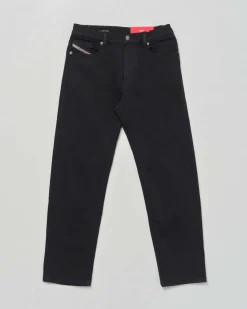 Jeans Diesel nero regular fit in cotone stretch