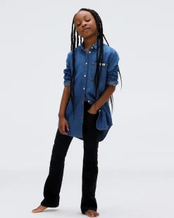 Jeans flare Calvin Klein nero in cotone stretch