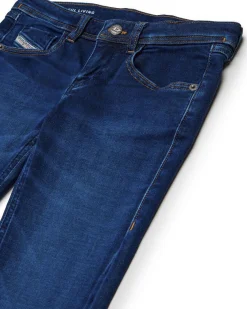 Jeans flare Diesel lavaggio blu stone washed