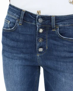 Jeans flare Liu Jo Jeans blu medium wash in denim con spalmature