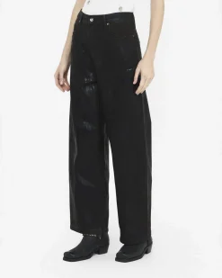 Jeans flare Liu Jo Jeans neri in denim con effetto spalmato