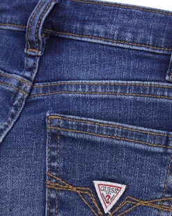 Jeans Guess regular fit in cotone stretch lavaggio scuro stone washed con baffature