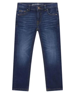 Jeans Guess regular fit in cotone stretch lavaggio scuro stone washed
