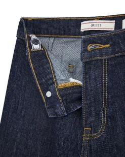 Jeans Guess wide leg lavaggio blu scuro in cotone stretch