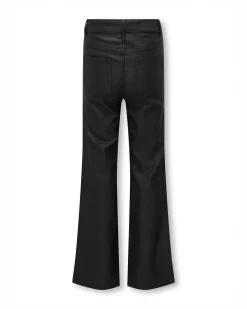 Jeans Kids Only wide leg nero spalmato