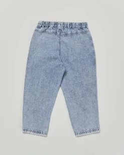 Jeans Lil' Atelier mom fit a lavaggio chiaro stone washed marmorizzato