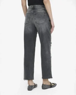 Jeans Liu Jo Jeans nero in cotone con dettagli in rilievo