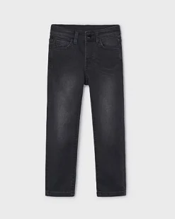 Jeans Mayoral nero slim fit in cotone stretch