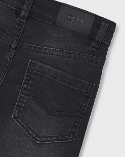 Jeans Mayoral nero slim fit in cotone stretch