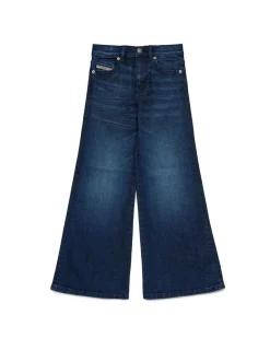 Jeans palazzo Diesel lavaggio blu scuro stone washed