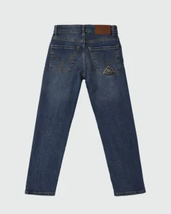 Jeans regular Roy Roger's lavaggio blu scuro stone washed