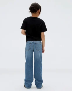 Jeans wide leg Calvin Klein lavaggio medio stone washed in cotone stretch