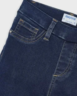 Jeggins Mayoral blu scuro in cotone stretch