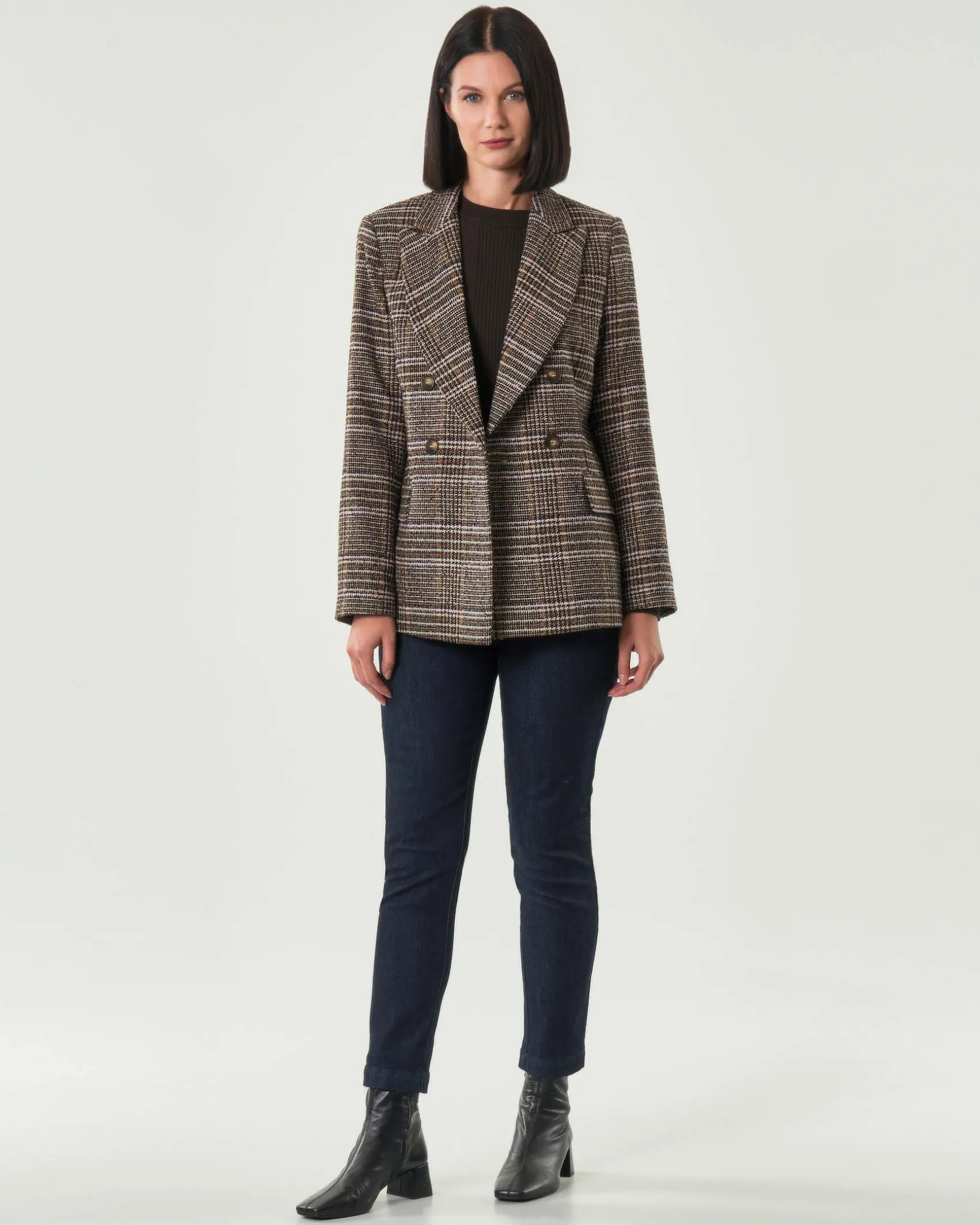 Jens blu tramato Hlo! dalla linea slim in cotone stretch