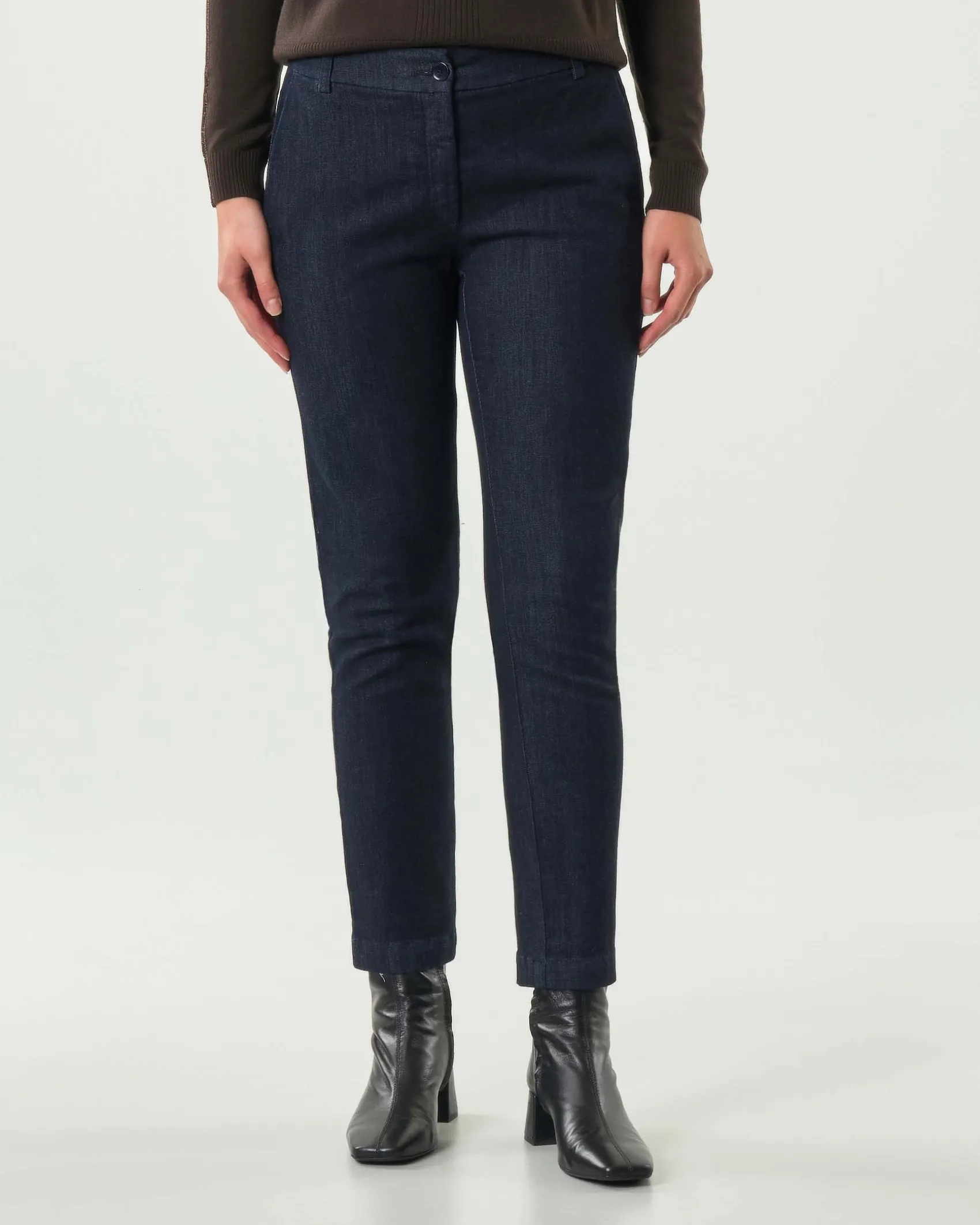 Jens blu tramato Hlo! dalla linea slim in cotone stretch