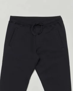 Jogger Dsquared2 nero in puro cotone garzato con coulisse e logo icon bianco