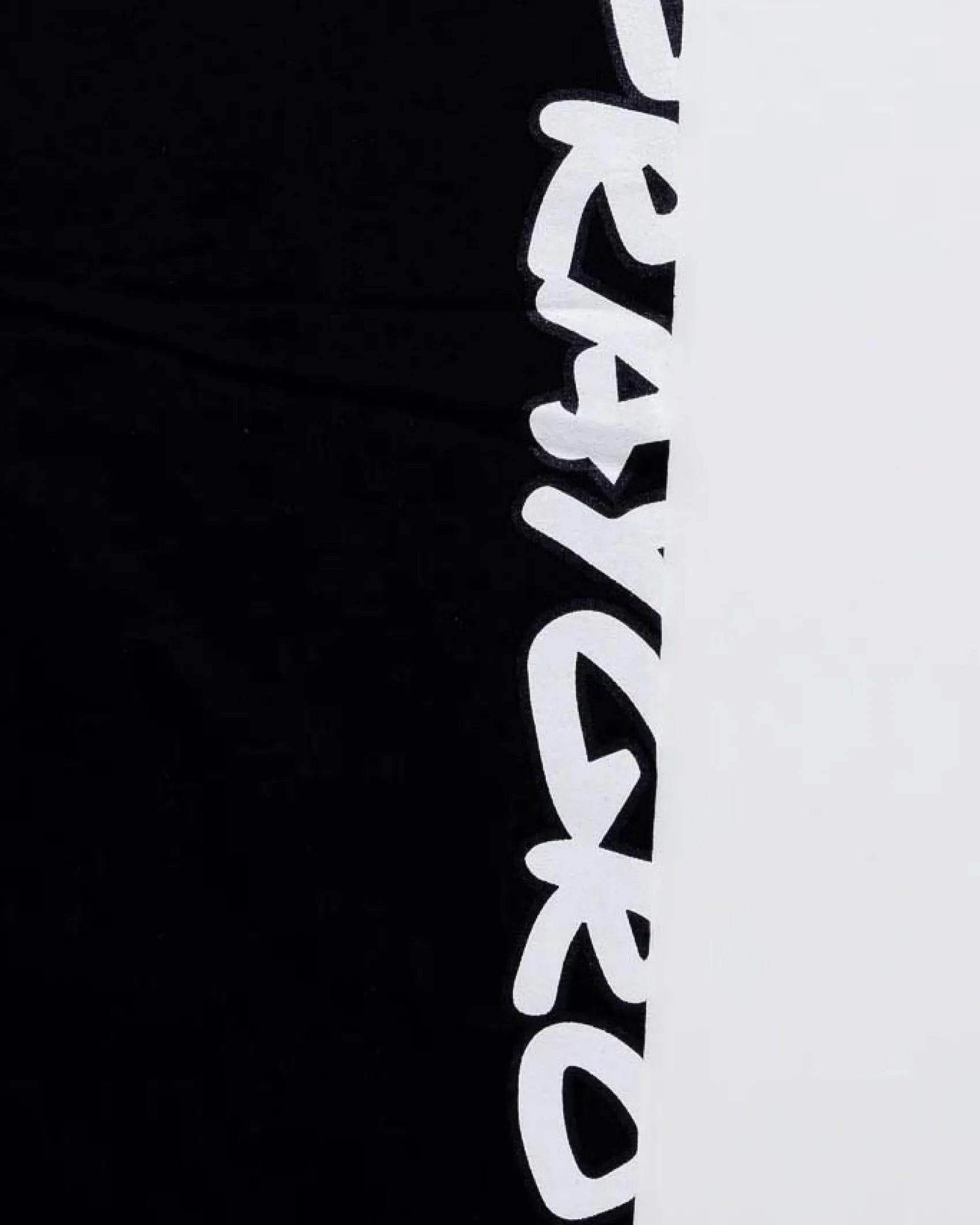 Jogger in felpa di cotone neri con coulisse e stampa logo bianca