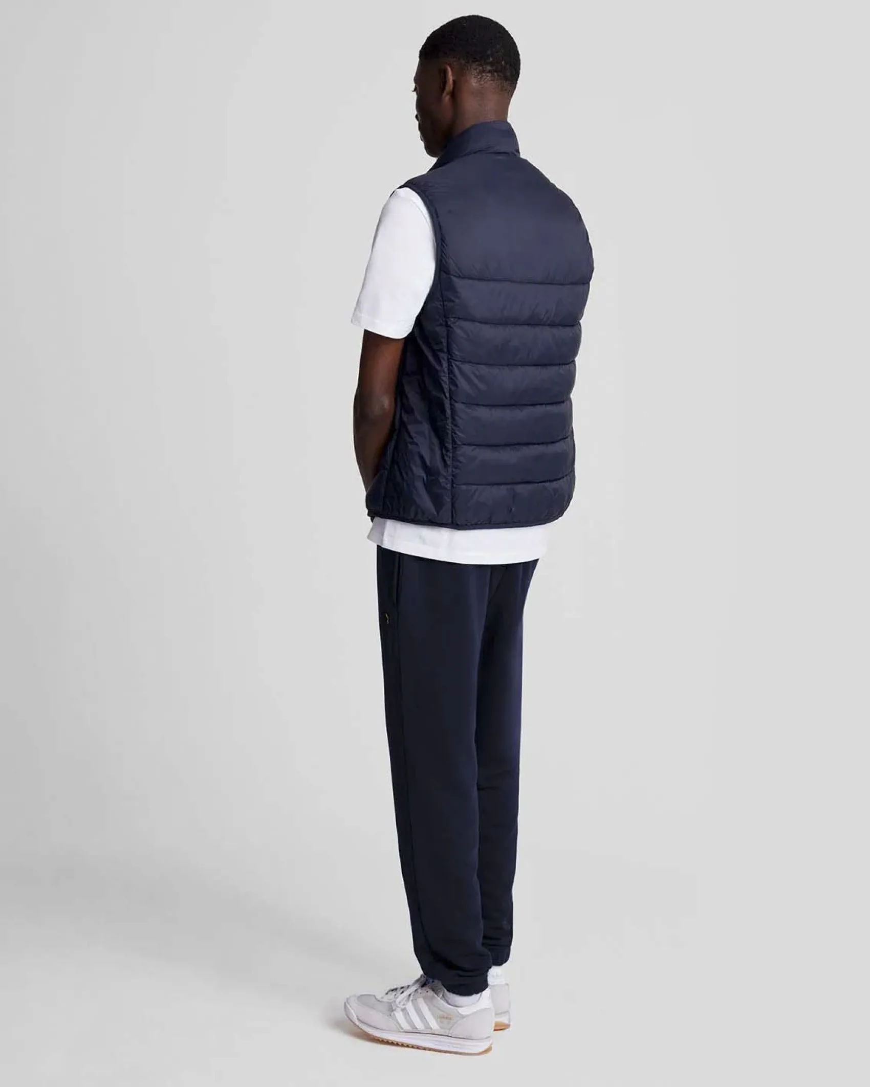 Jogger Lyle & Scott blu in felpa di puro cotone