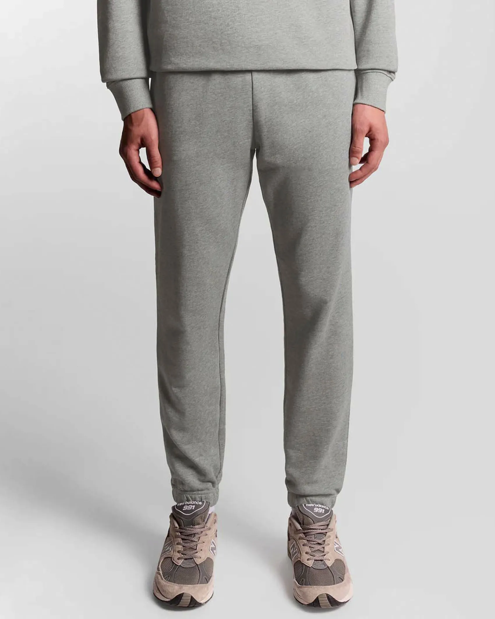 Jogger Lyle & Scott grigio in felpa di puro cotone