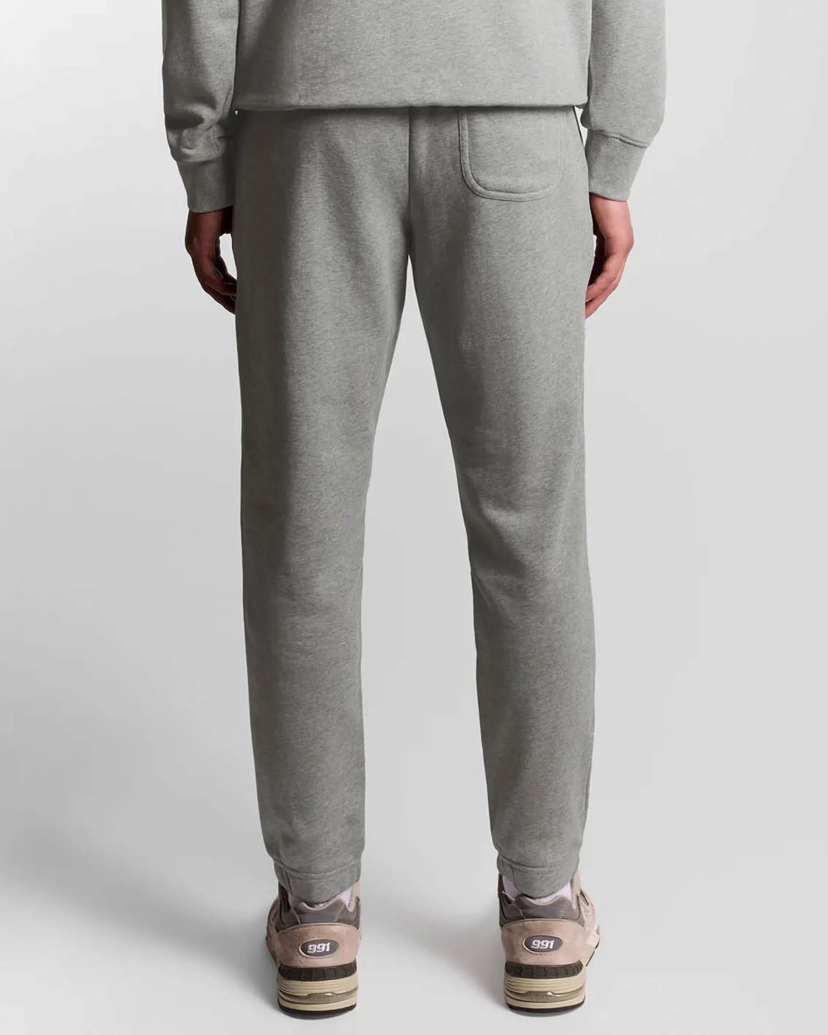 Jogger Lyle & Scott grigio in felpa di puro cotone