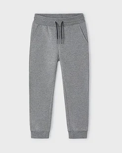 Jogger Mayoral in felpa di cotone grigio con coulisse