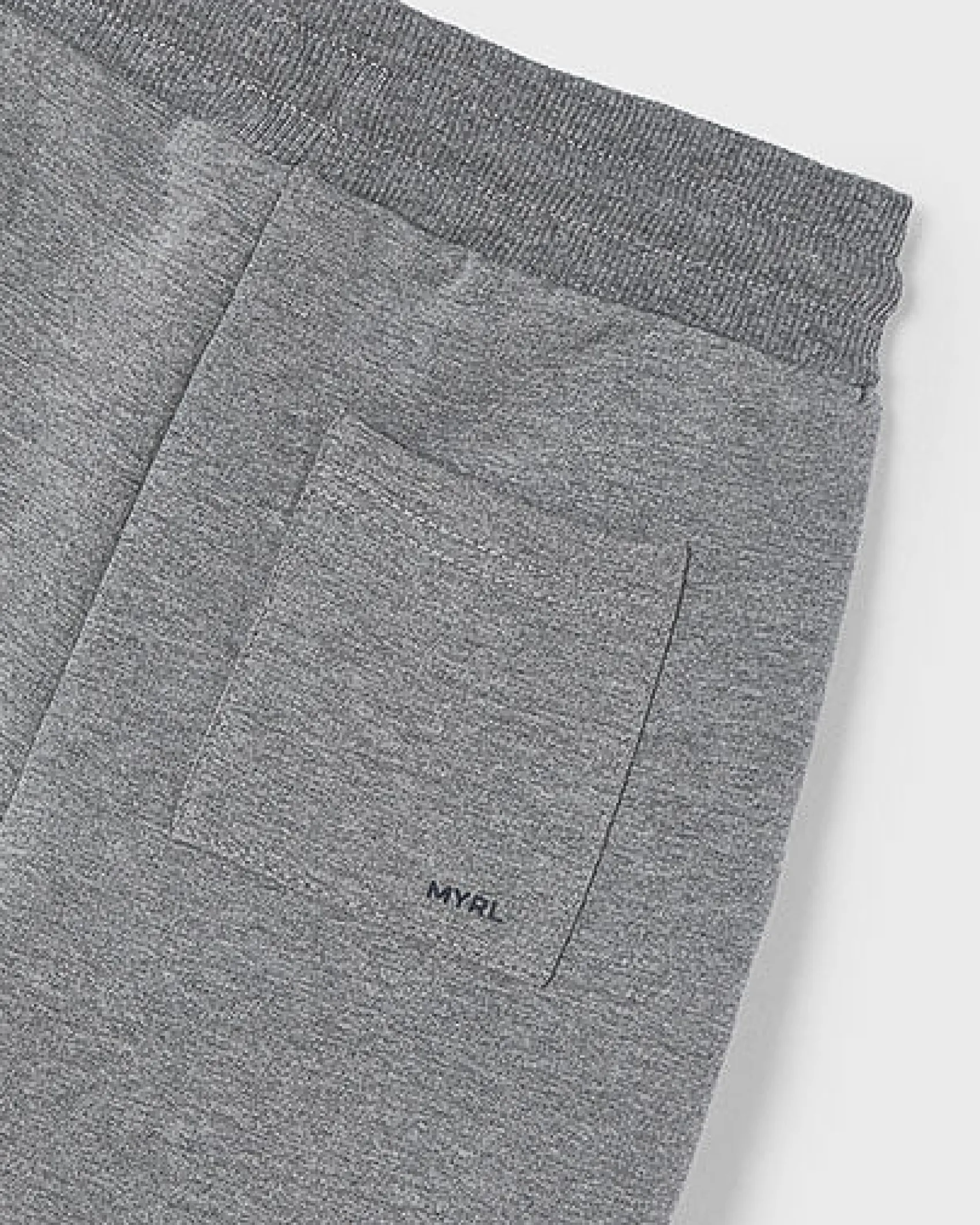 Jogger Mayoral in felpa di cotone grigio con coulisse