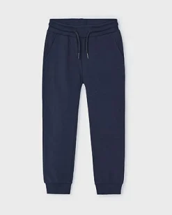 Jogger Mayoral in felpa di cotone blu con coulisse