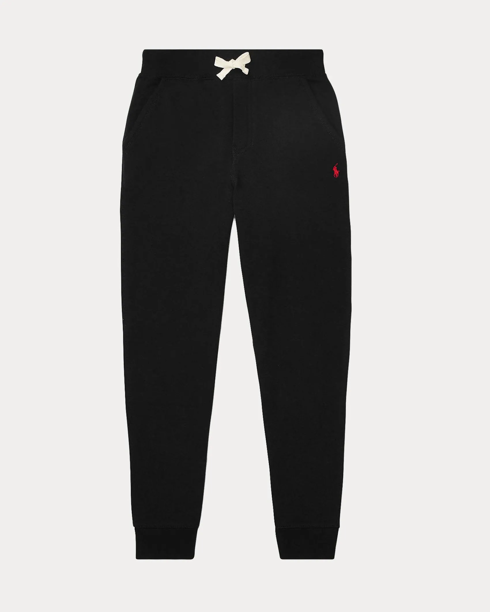 Jogger Polo Ralph Lauren in felpa di cotone nero con coulisse