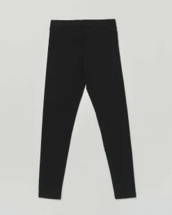 Leggins Disclaimer nero in cotone stretch
