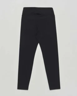 Leggins EA7 nero in cotone stretch con logo monogram