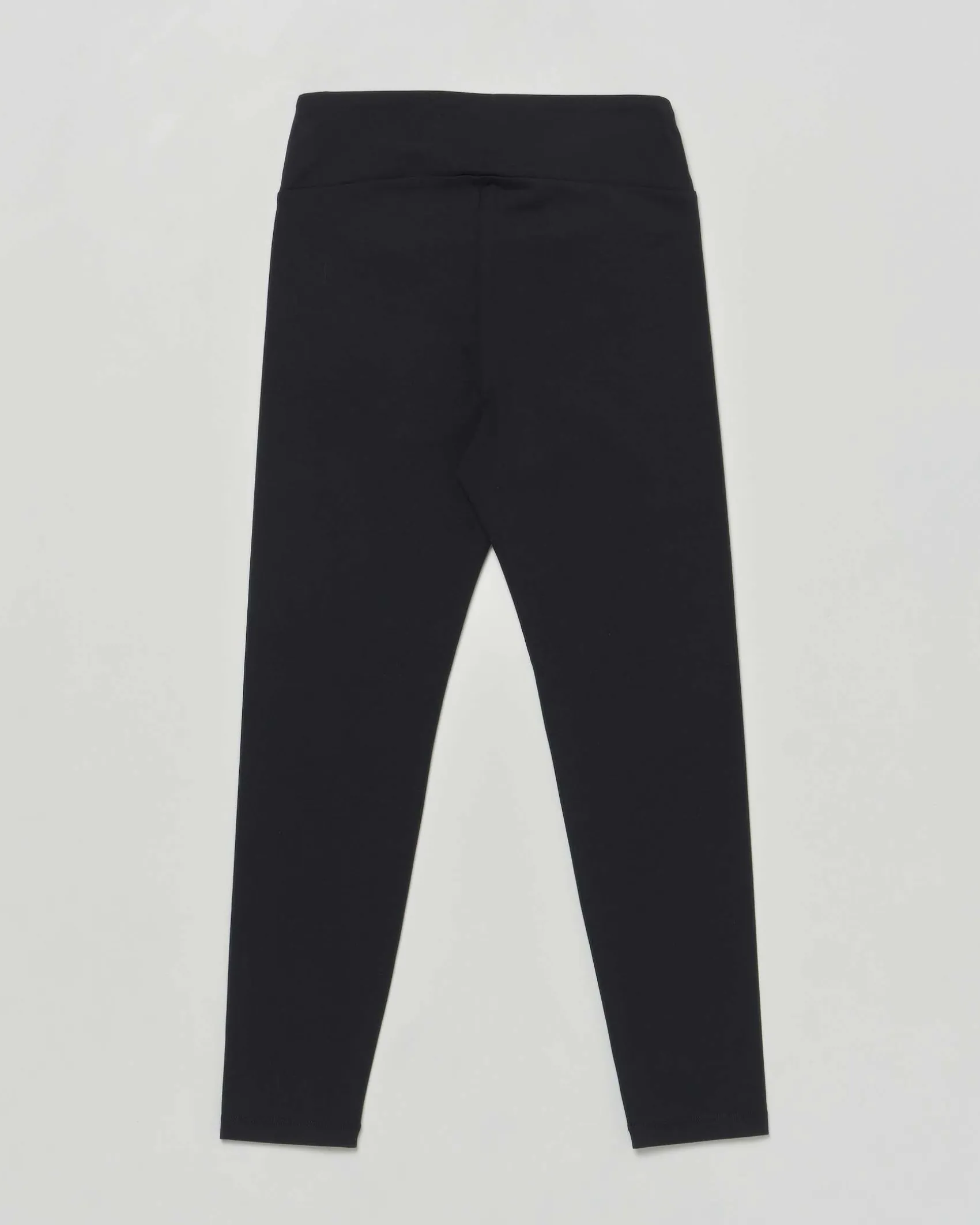 Leggins EA7 nero in cotone stretch con logo monogram