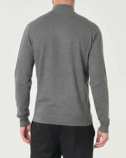 Lupetto Paul Baker grigio scuro tinta unita in maglia di viscosa