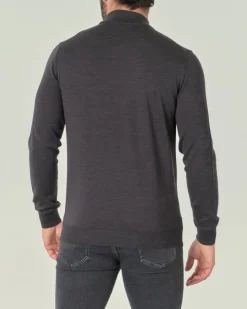 Lupetto Pellizzari antracite in pura lana merino