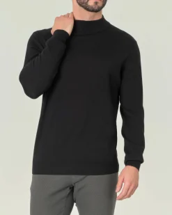 Lupetto Pellizzari nero in pura lana merino