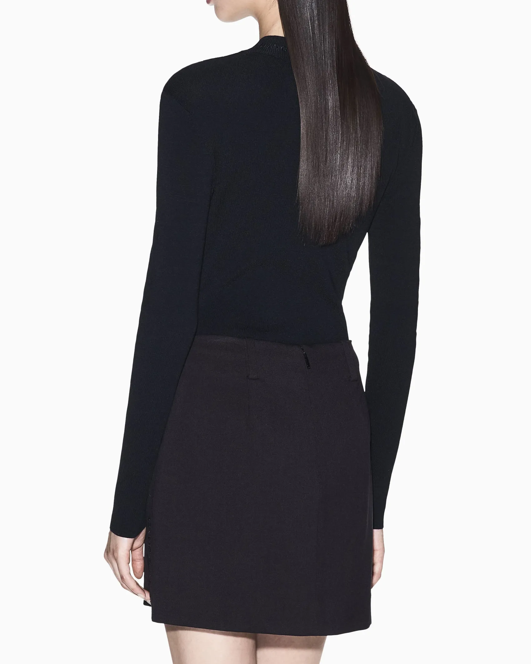 Maglia Armani Exchange nera in misto viscosa