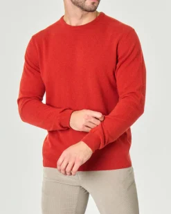 Maglia girocollo Ashki.i tabasco in misto lana e cachemire