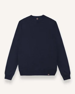 Maglia girocollo Colmar Originals blu in filato di misto lana viscosa e cachemire