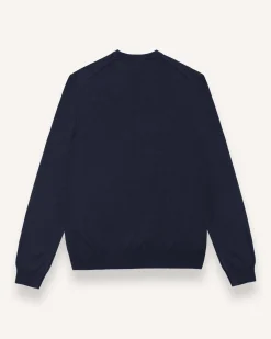 Maglia girocollo Colmar Originals blu in filato di misto lana viscosa e cachemire