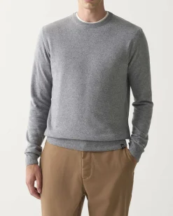 Maglia girocollo Colmar Originals grigia in filato di misto lana viscosa e cachemire