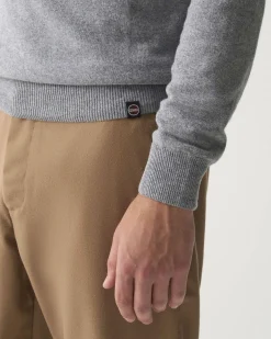 Maglia girocollo Colmar Originals grigia in filato di misto lana viscosa e cachemire