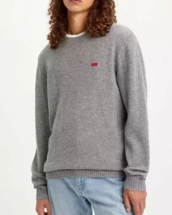 Maglia girocollo Levi's grigia in lambswool