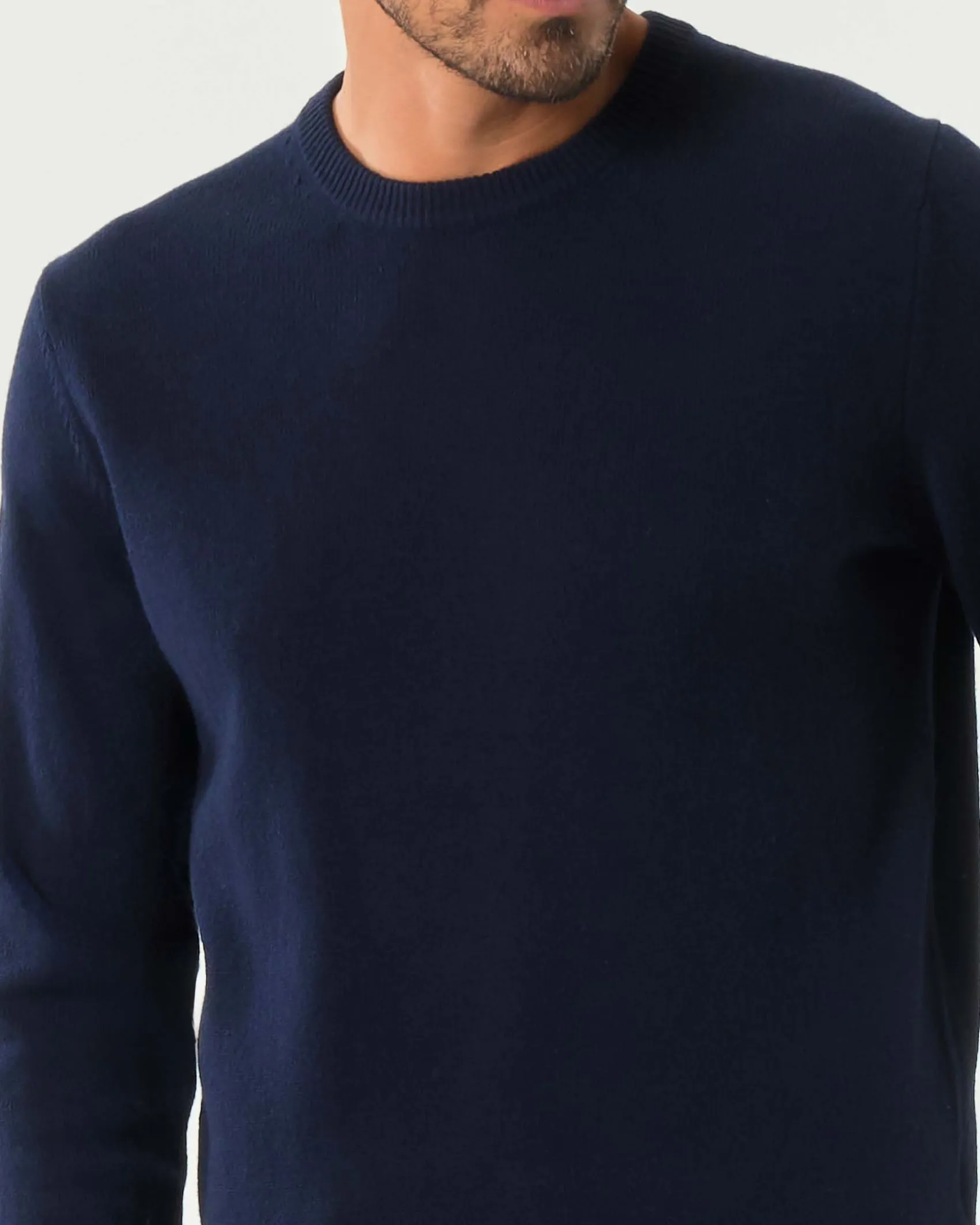 Maglia girocollo MC2 Saint Barth blu in lambswool di pura lana