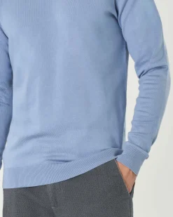 Maglia girocollo Paul Baker azzurra tinta unita