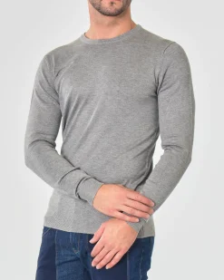 Maglia girocollo Paul Baker grigio chiaro tinta unita