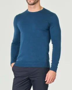Maglia girocollo Paul Baker blu avio tinta unita